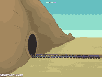 ورود قطار به تونل عفاف